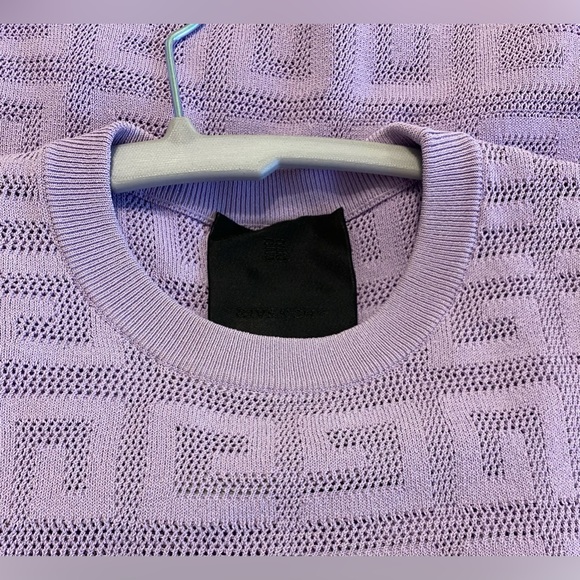 Givenchy 4 G purple Jacquard Monogram short sleeve top - Picture 7 of 11